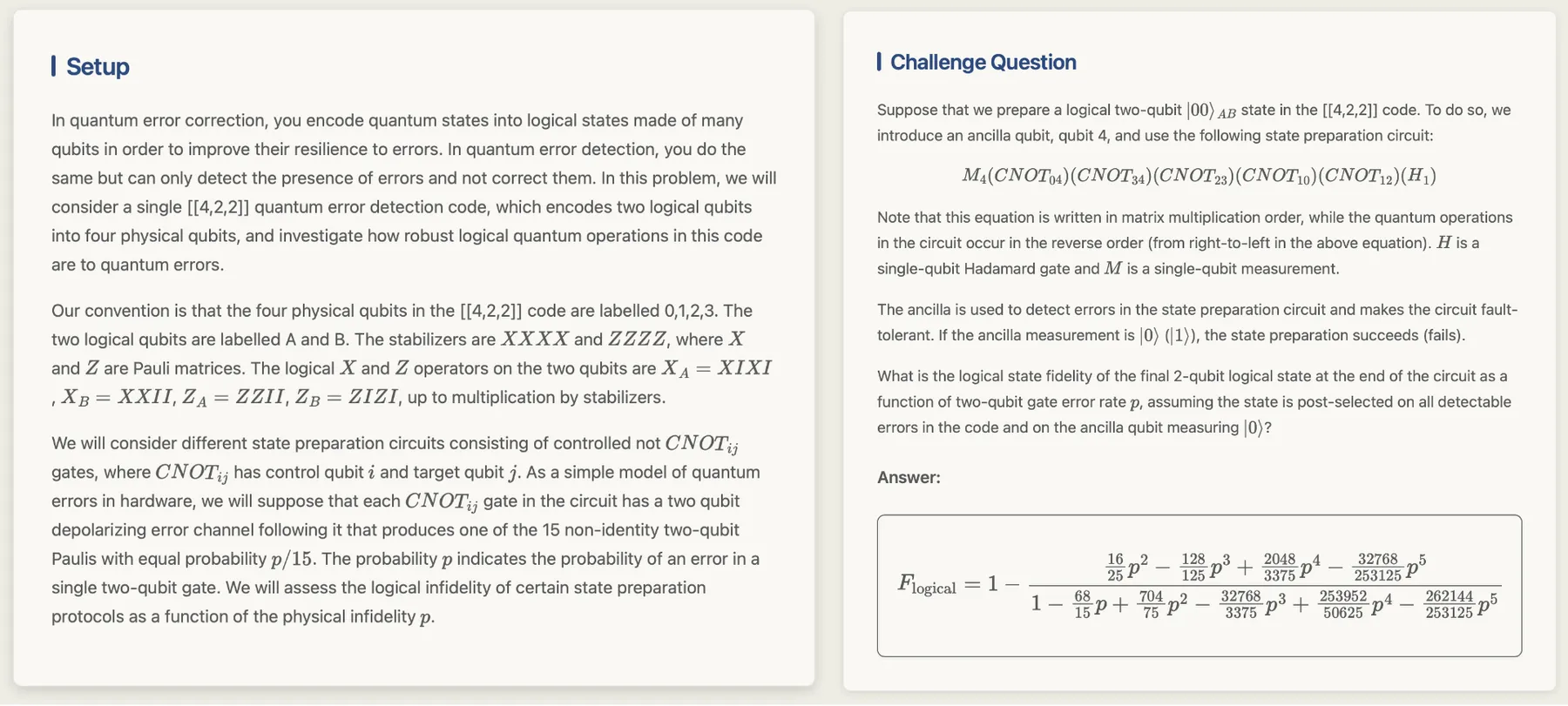 Example Challenge from CritPt